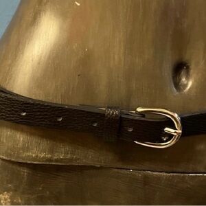 Steve Madden Dark Black Belt with Silver Buckle new